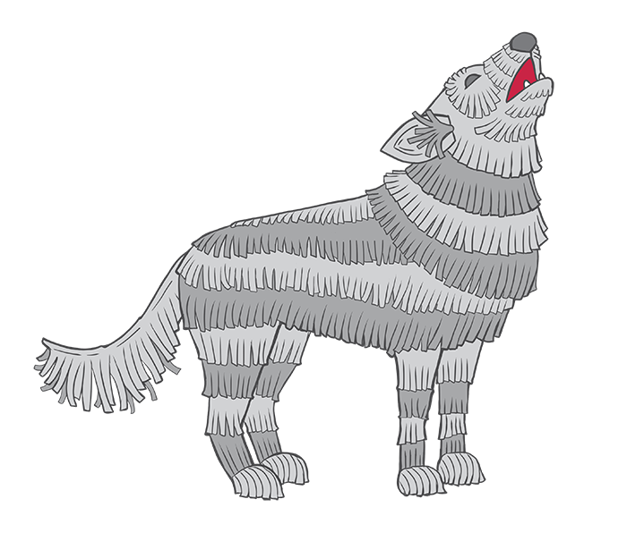 Illustration of Lobo pinata
